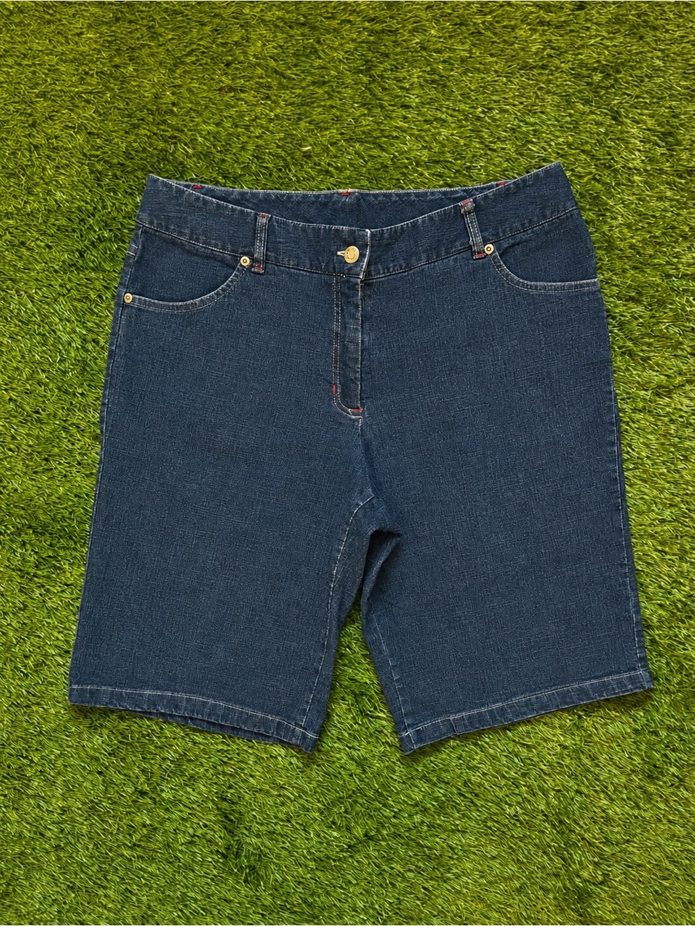 Snazzie Dark Wash Denim Bermuda Shorts Size 16